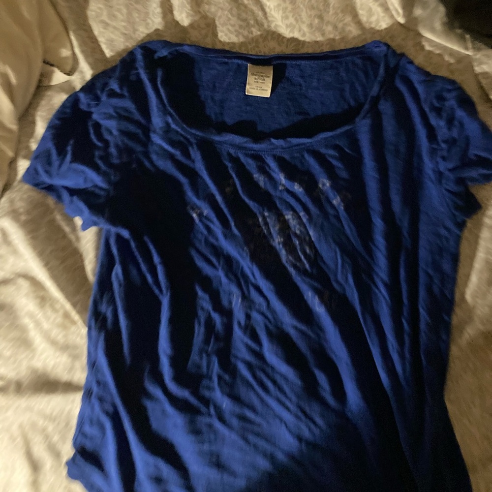 Abercrombie & Fitch Royal Blue Scoop Neck Short Sleeve Tee